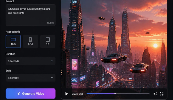 AI video generator creating videos with artificial intelligence