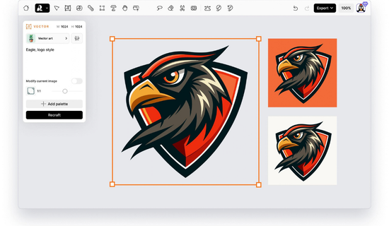 AI logo generator creating professional logos for businesses and brands