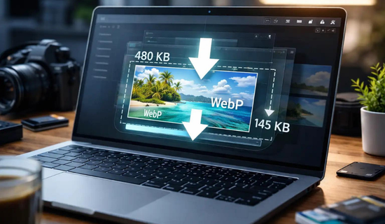 Website SEO analytics dashboard displaying organic clicks, impressions, and search performance.